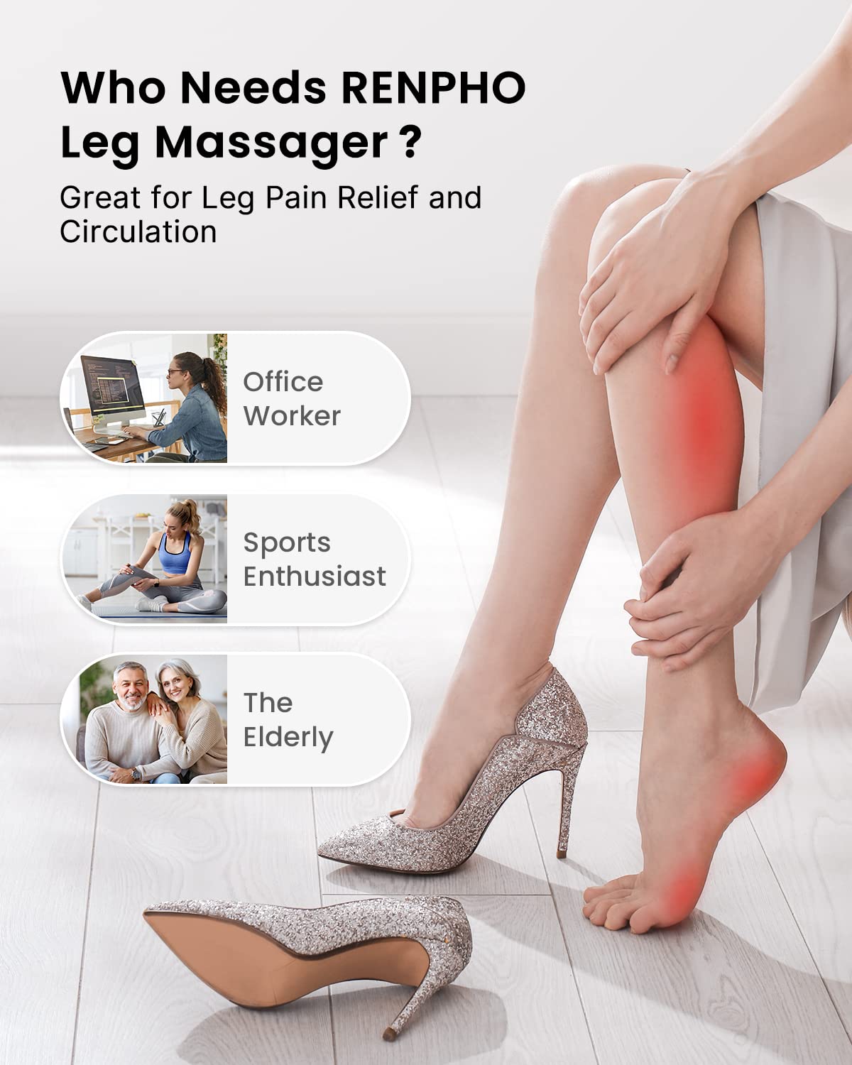 Leg Massager Premium Massager Heating Renpho