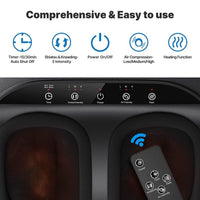 Shiatsu Foot Massager Premium(Black with Remote) Massager Renpho